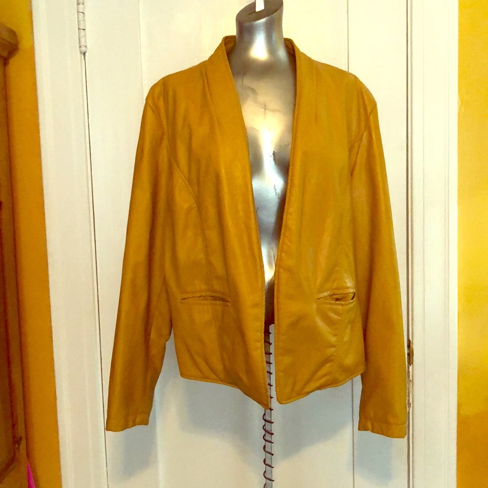Ashley Stewart mustard colored jacket size 20